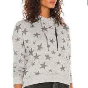 Rails Murray Hooded Sweatshirt Melange Grey Stars Size Medium Comfy Cozy